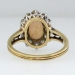 Pretty Victorian Opal & Old Mine Cut Diamond Ring 18k