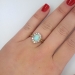 Pretty Victorian Opal & Old Mine Cut Diamond Ring 18k