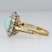 Pretty Victorian Opal & Old Mine Cut Diamond Ring 18k