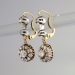 Original Edwardian 1ctw Old Mine Cut Diamond Drop Earrings 14k
