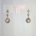 Original Edwardian 1ctw Old Mine Cut Diamond Drop Earrings 14k