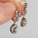 Original Edwardian 1ctw Old Mine Cut Diamond Drop Earrings 14k