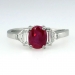 Incredible Regal 1940's Ruby & Diamond Ring Platinum