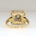  Pretty Art Deco Diamond Squared Off Two Tone 14k Ring