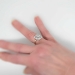  Pretty Art Deco Diamond Squared Off Two Tone 14k Ring