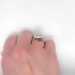  Pretty Art Deco Diamond Squared Off Two Tone 14k Ring