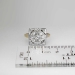  Pretty Art Deco Diamond Squared Off Two Tone 14k Ring