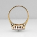  Pretty Art Deco Diamond Squared Off Two Tone 14k Ring