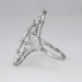True Art Deco Queen 2.5ctw Old European Cut Diamond Navette Ring Platinum