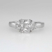 Gorgeous 2.03ct t.w. Emerald Cut Three Stone Diamond Engagement Ring Platinum
