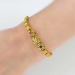 Antique Bracelet Victorian 1890s Old Mine Cut Diamond Blue Sapphire Ruby Knot 14k Yellow Gold Bracelet Fits 6' Wrist