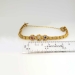 Antique Bracelet Victorian 1890s Old Mine Cut Diamond Blue Sapphire Ruby Knot 14k Yellow Gold Bracelet Fits 6' Wrist