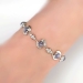 Vintage Art Deco 1930's Rare Gray Star Sapphire & Diamond Bracelet 10k White Gold