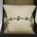 Vintage Art Deco 1930's Rare Gray Star Sapphire & Diamond Bracelet 10k White Gold