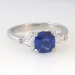 Magnificent Estate Cushion Sapphire and Diamond Ring Platinum