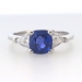 Magnificent Estate Cushion Sapphire and Diamond Ring Platinum