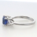 Magnificent Estate Cushion Sapphire and Diamond Ring Platinum