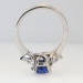 Magnificent Estate Cushion Sapphire and Diamond Ring Platinum
