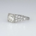 Elegant Art Deco 1.50ctw Old European Cut Diamond Engagement Ring Platinum