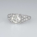 Elegant Art Deco 1.50ctw Old European Cut Diamond Engagement Ring Platinum