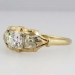 Sweet Two Tone Old European Cut Diamond Engagement Ring 14k