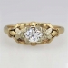 Sweet Two Tone Old European Cut Diamond Engagement Ring 14k