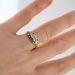 Sweet Two Tone Old European Cut Diamond Engagement Ring 14k
