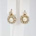 Beautiful Victorian Old Mine Cut Diamond & Pearl Earrings 14k