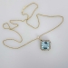 Amazing 23.87ct t.w. Aquamarine & Old European Cut Russian Pendant 14k/10k