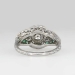 Beautiful Rare 1930's Old European Cut Diamond & Emerald Engagement Ring 18k