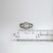Beautiful Rare 1930's Old European Cut Diamond & Emerald Engagement Ring 18k