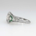 Beautiful Rare 1930's Old European Cut Diamond & Emerald Engagement Ring 18k