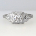Enchanting Art Deco Old European Cut Platinum Engagement Ring