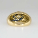 Beautiful 1980's Asscher Diamond & Calibre Cut Blue Sapphire Ring 18k