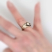Beautiful 1980's Asscher Diamond & Calibre Cut Blue Sapphire Ring 18k