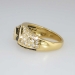 Beautiful 1980's Asscher Diamond & Calibre Cut Blue Sapphire Ring 18k