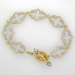 1.05ct t.w. Glittering Quatrefoil Jude Frances Diamond Bracelet 18k Sz 6.25'